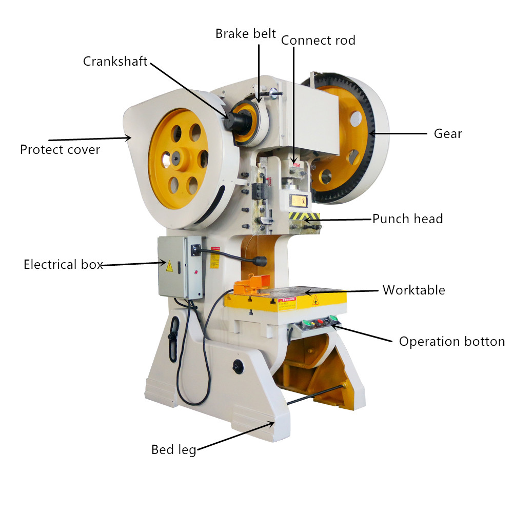 Механична машина за щанцоване на желязо с ъглово срязване с единична глава с дълбоко гърло